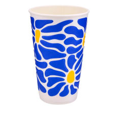  Стакан бумажный двухслойный РОМАШКА 450 мл, 15шт