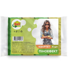 Губка кухонная 90×60×30 «Квартет» с пеноэффектом, 4 шт./уп. 
