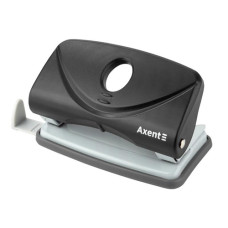 Дырокол Welle-2 пластиковый верх, 10 листов., черный, Axent, шт