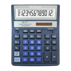  Калькулятор BS-777BL, 12 г. синий, Brilliant