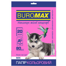 Набір кольорового паперу PASTEL+NEON, 10 кол., 20 арк., А4, 80 г/м²