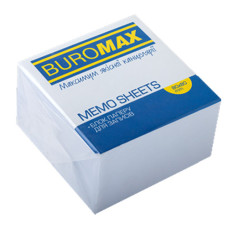 Блок белой бумаги для заметок, JOBMAX 80х80х20мм, не склеенный