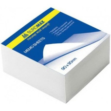 Блок білого паперу, 90х90, 500 л., склеєний, Buromax